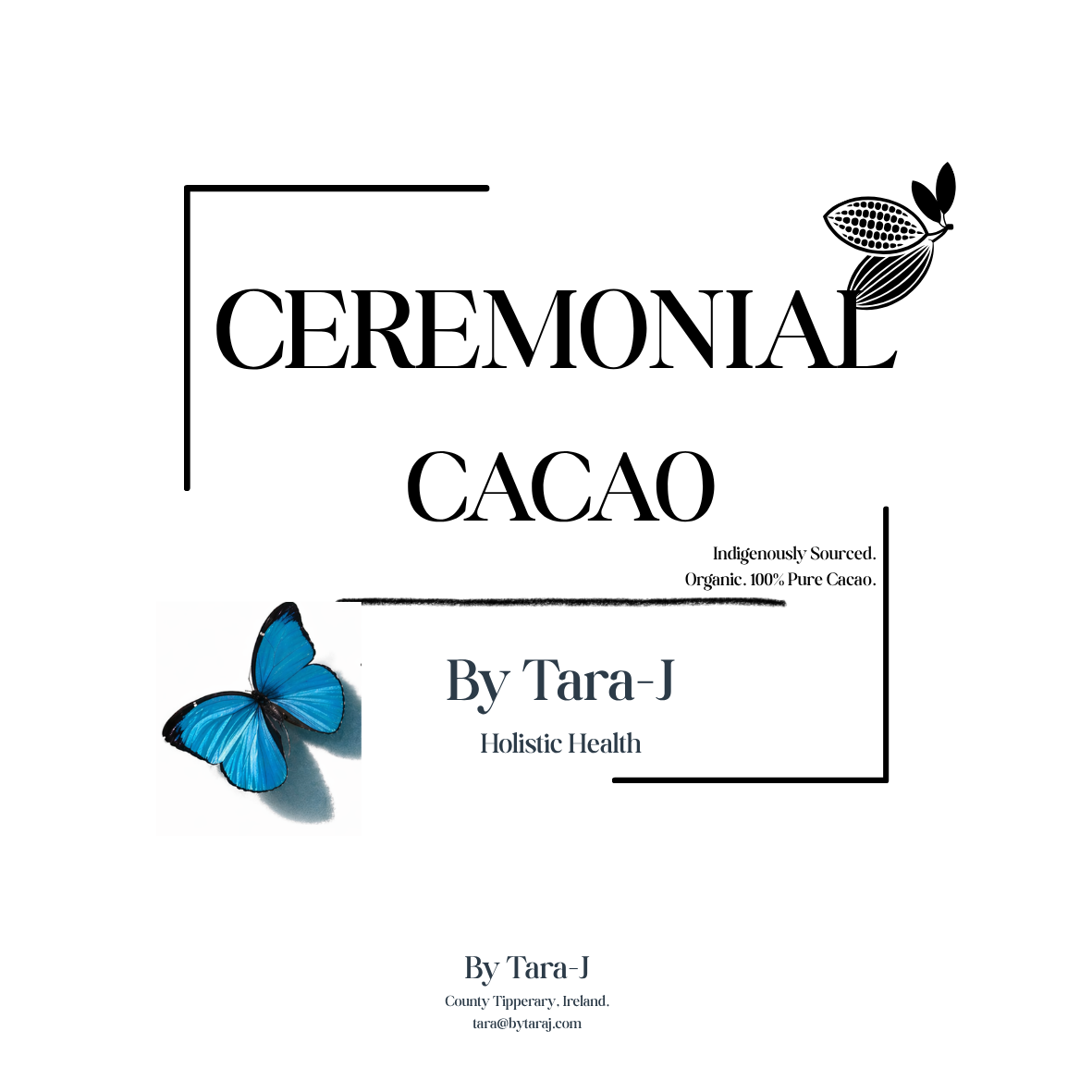 By Tara-J Ceremonial Cacao - 1lb/454grams.